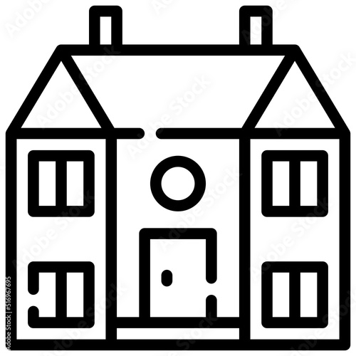 DORMITORY line icon,linear,outline,graphic,illustration