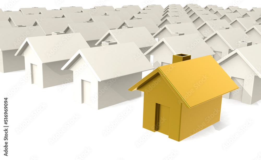 House estate with golden house House estate with golden house
