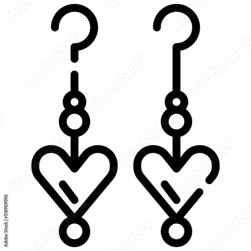 EARRING line icon,linear,outline,graphic,illustration
