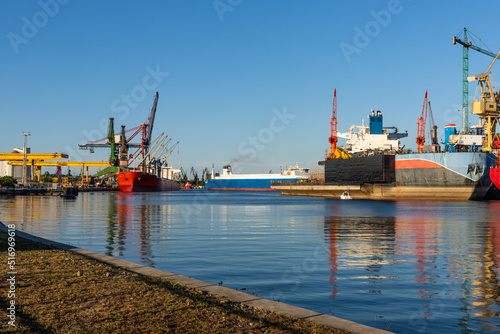 View of the port in Gdansk 