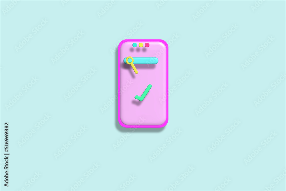 Illustration 3 d. Concept of using a single smartphone to search for information. Illustration 3 d. Concept of using a single smartphone to search for information.