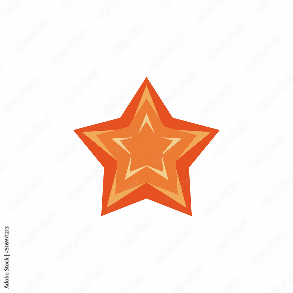 Fototapeta premium red growing star logo design