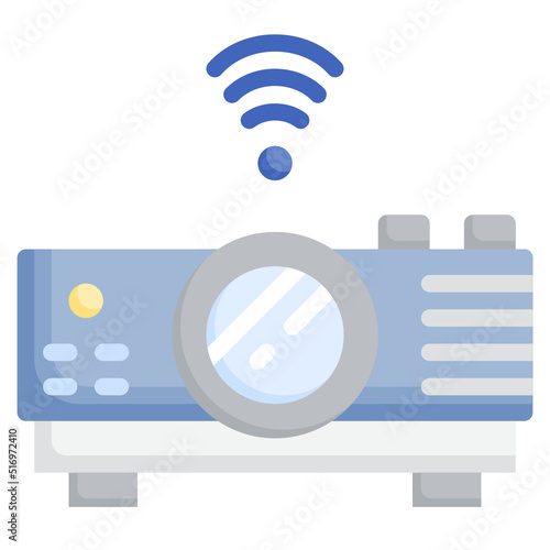 PROJECTOR flat icon,linear,outline,graphic,illustration