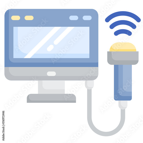 ULTRASOUND flat icon,linear,outline,graphic,illustration