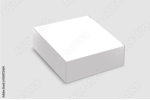 White box. Mock up white cardboard package box. White realistic box mockup for packaging. packaging boxes isolated on white background. Vector illustration