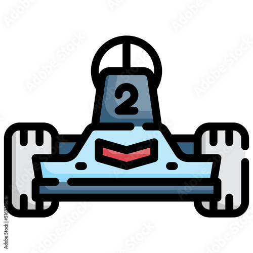 GO KART filled outline icon,linear,outline,graphic,illustration