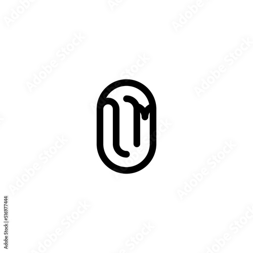 NM line simple round initial concept with high quality logo design photo