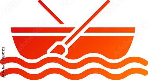 Rowing Boat Icon Style