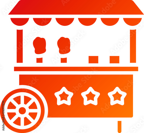 Cotton Candy Stall Icon Style