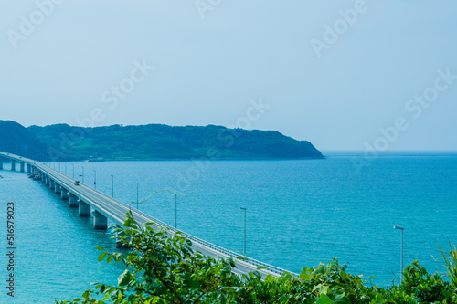 Obraz na płótnie 角島大橋 w salonie