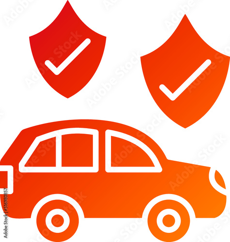 Car Insurance Icon Style