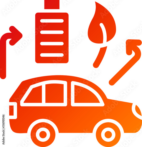 Hybrid Vehicle Icon Style