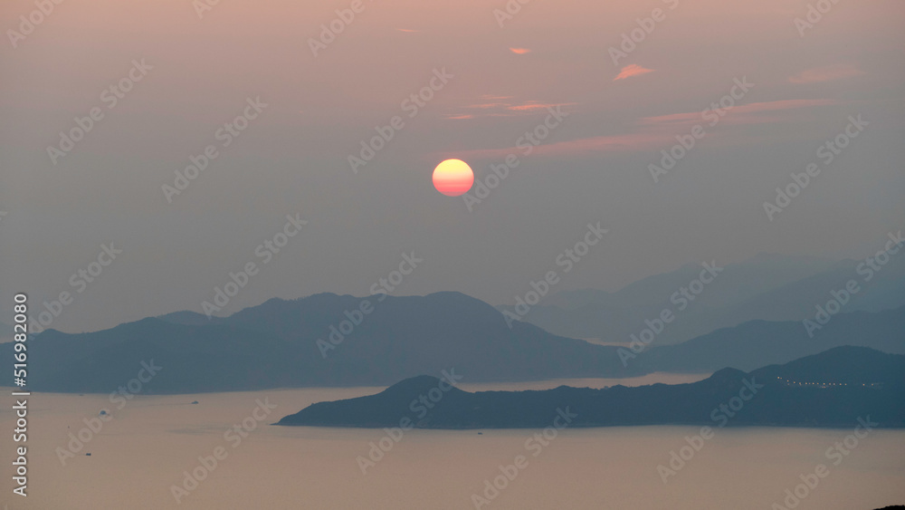 Fototapeta premium Sunset, Hong Kong