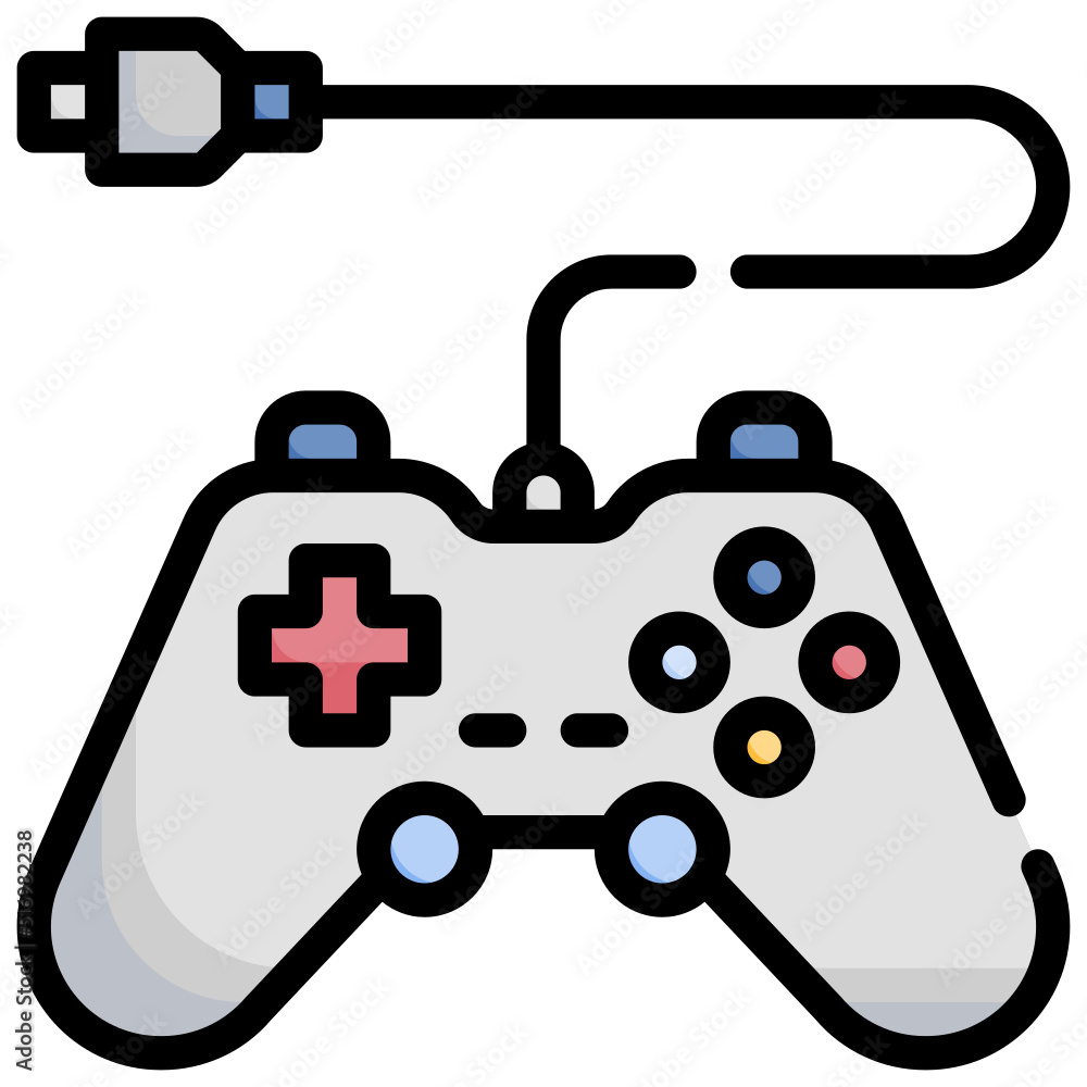 JOYSTICK filled outline icon,linear,outline,graphic,illustration