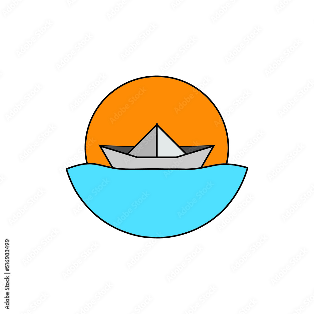 paper boat icon vector illustration paper boat icon vector illustration