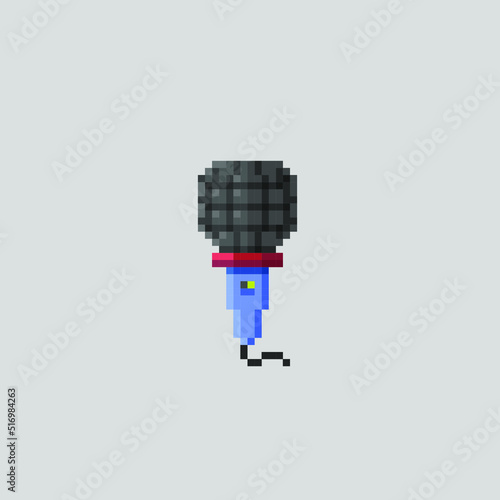 microphone in pixel art style