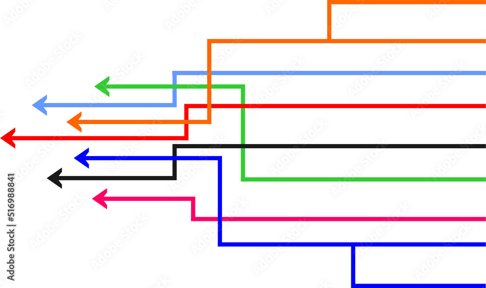 abstract line of colorful arrows abstract line of colorful arrows