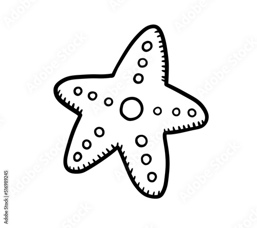 Stylized Cartoon Starfish Doodle