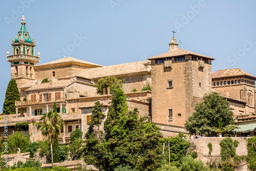 cartuja y torre palacio del rey Sancho, Valldemossa, sierra de tramuntana, Mallorca, balearic islands, spain, europe photo