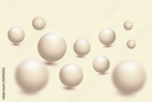Creamy  bubbles 3d abstract background