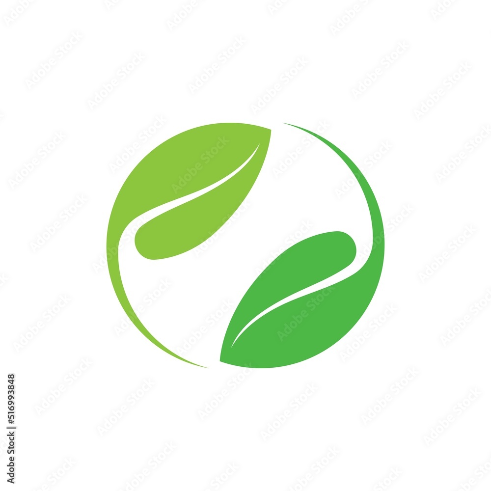 Logos of green tree leaf ecology Logos of green tree leaf ecology