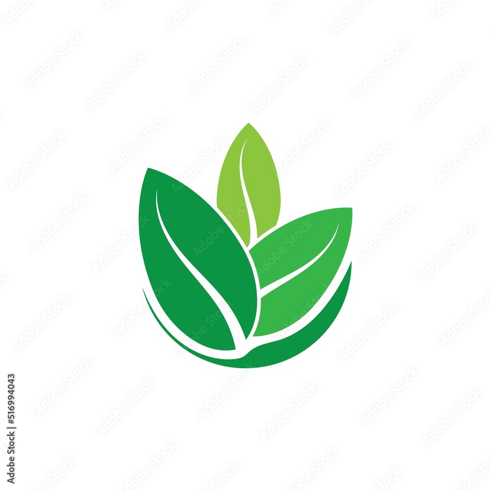 Logos of green tree leaf ecology Logos of green tree leaf ecology
