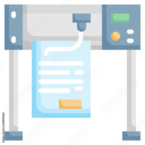 PLOTTER flat icon,linear,outline,graphic,illustration