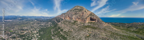 Panoramic view of the Montgo Massif in Denia, Spain