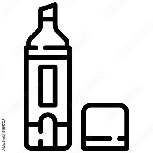 HIGHLIGHTER line icon,linear,outline,graphic,illustration