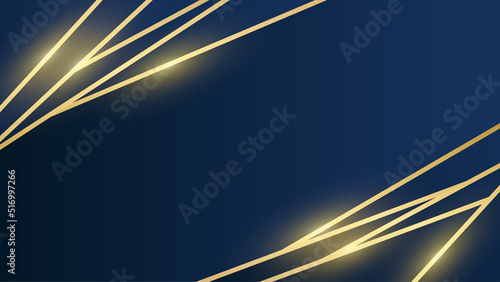 Abstract navy and gold background poster. Vector illustration.