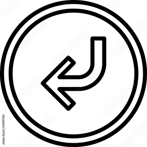 Turn Left Arrow Icon