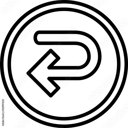 Turn Left Arrow Icon