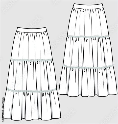 CHIFFON SKIRTS FOR  WOMEN AND TEENS