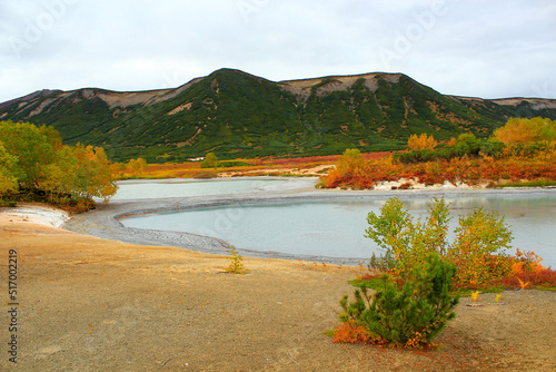 Fotografia Autumn caldera of Uzon volcano. Kamchatka, Russia