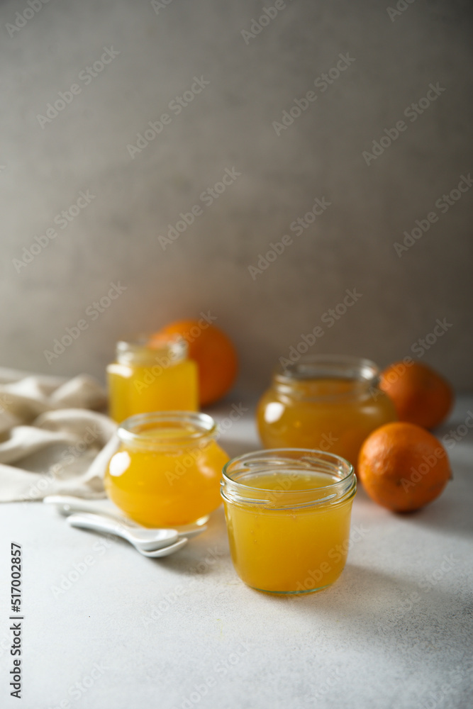 Traditional homemade orange jelly, canned Traditional homemade orange jelly, canned