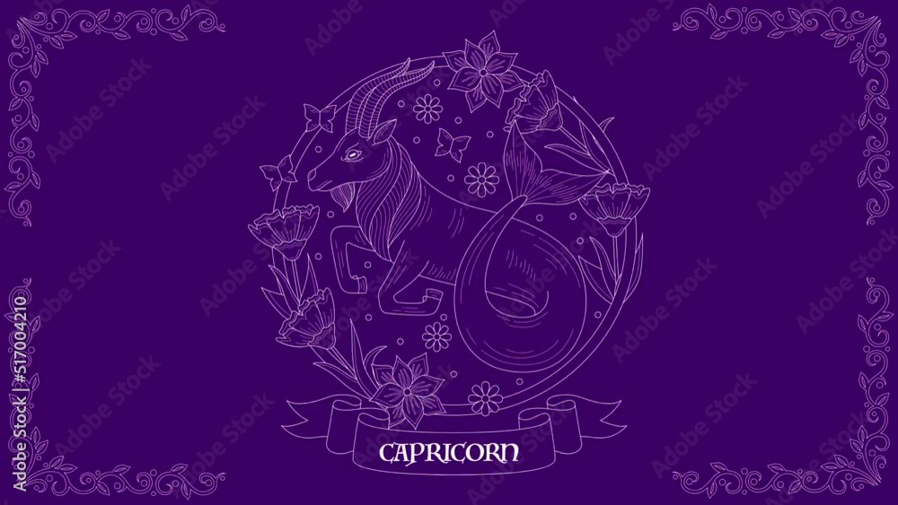 Capricorn animation video with line style drawing Capricorn animation video with line style drawing
