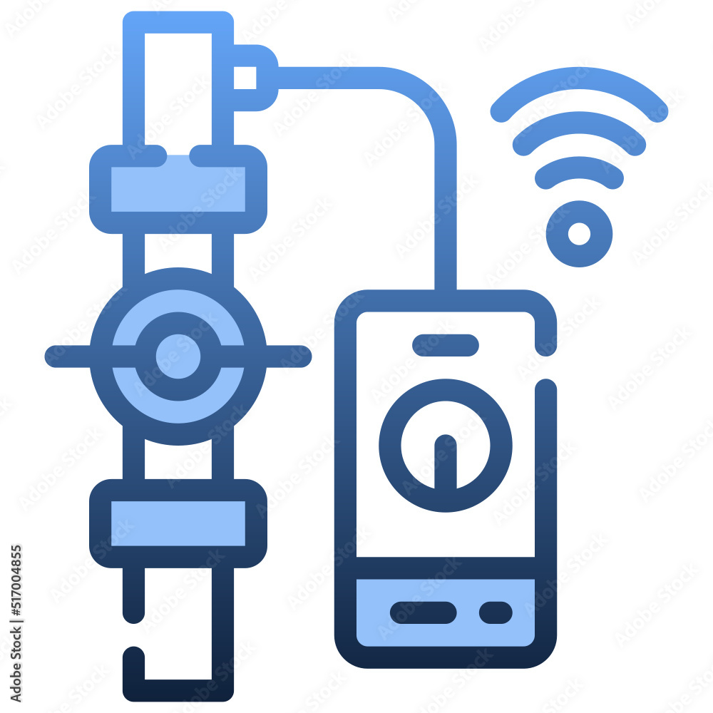 LEAK DETECTOR Gradient icon,linear,outline,graphic,illustration LEAK DETECTOR Gradient icon,linear,outline,graphic,illustration