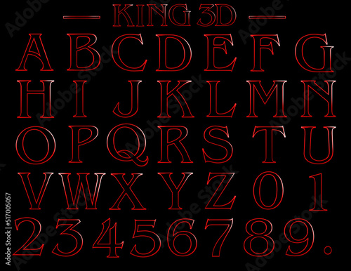 Foto King 3D Alphabet - 3D illustration