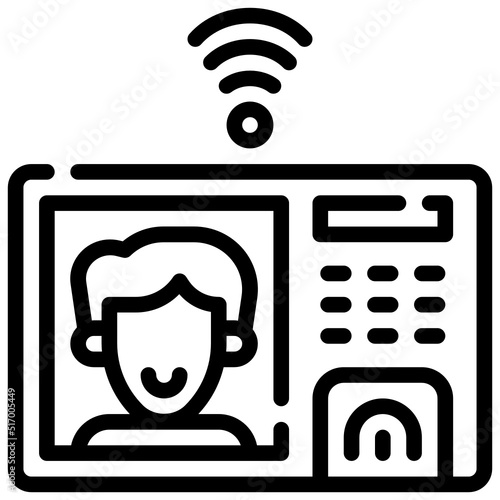 INTERCOM line icon,linear,outline,graphic,illustration