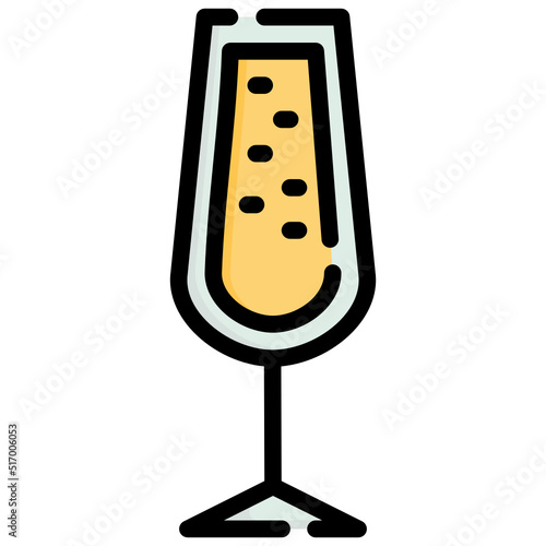 MOCKCHAMPAGNE filled outline icon,linear,outline,graphic,illustration