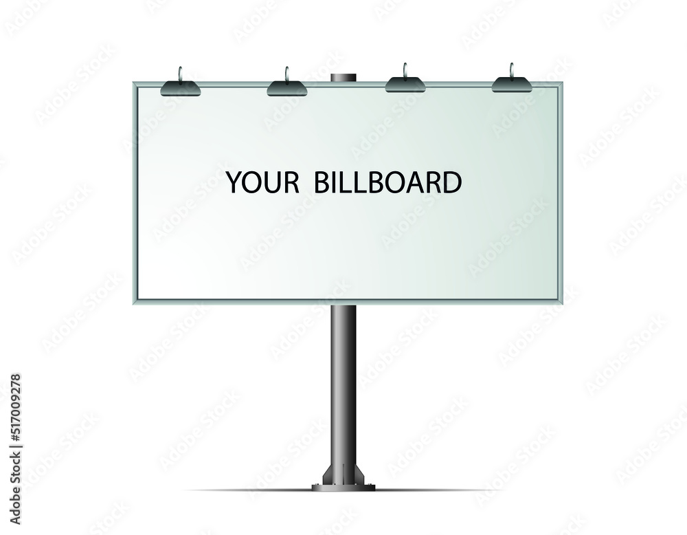 Obraz premium Blank Billboard. Vector Illustration.