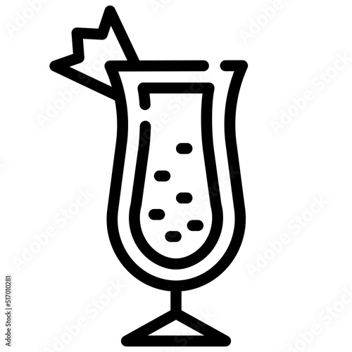 PINACOLADA line icon,linear,outline,graphic,illustration