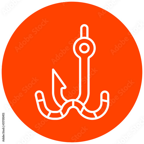 Bait Fishing Icon Style