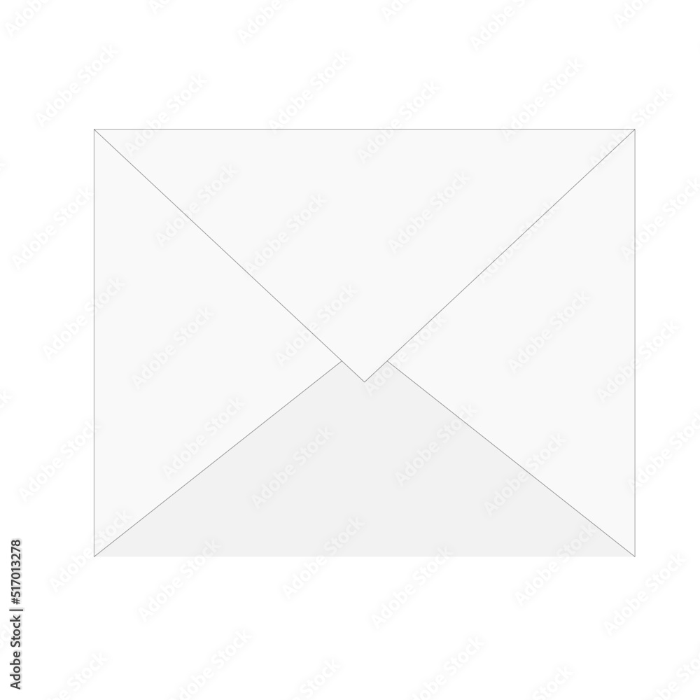 Envelope icon. Envelope illustration isolated on white background. Concept of communication and message transfer Envelope icon. Envelope illustration isolated on white background. Concept of communication and message transfer