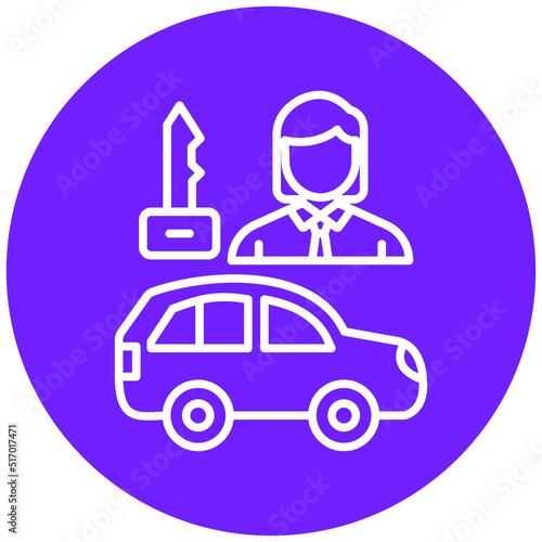 Car Saleswoman Icon Style