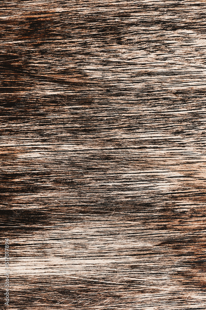Fototapeta premium Brown wooden background. Top view. Copy space.