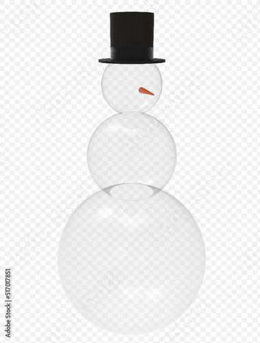 snowman in a hat render png 