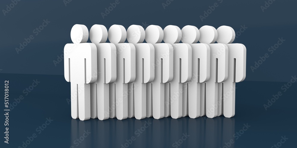 person waiting in a queue people in queue concept 3D Rendering Image person waiting in a queue people in queue concept 3D Rendering Image