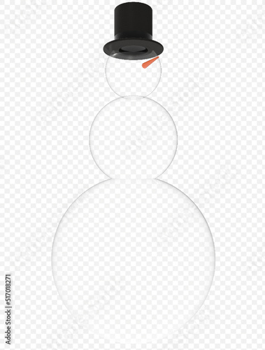 glass snowman render png