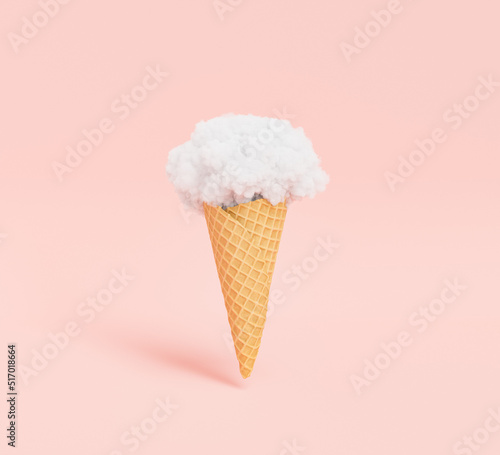 Ice cream cone with cloud